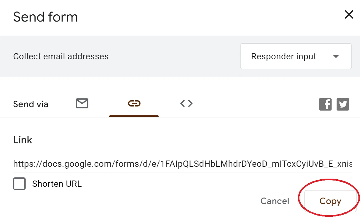 QrCode Sendform