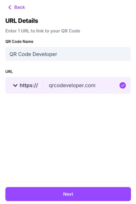 Step 2: Copy URL - Visual guide for creating QR codes